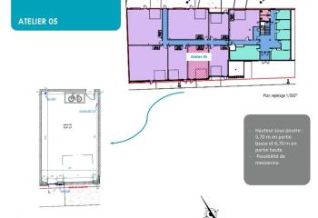 Location activité/entrepôt Saint-Nazaire (44600) - 60 m²