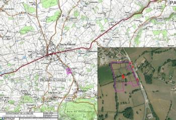 Terrain à vendre - accès A20 et fibre optique  à Dun-le-Palestel - 23800