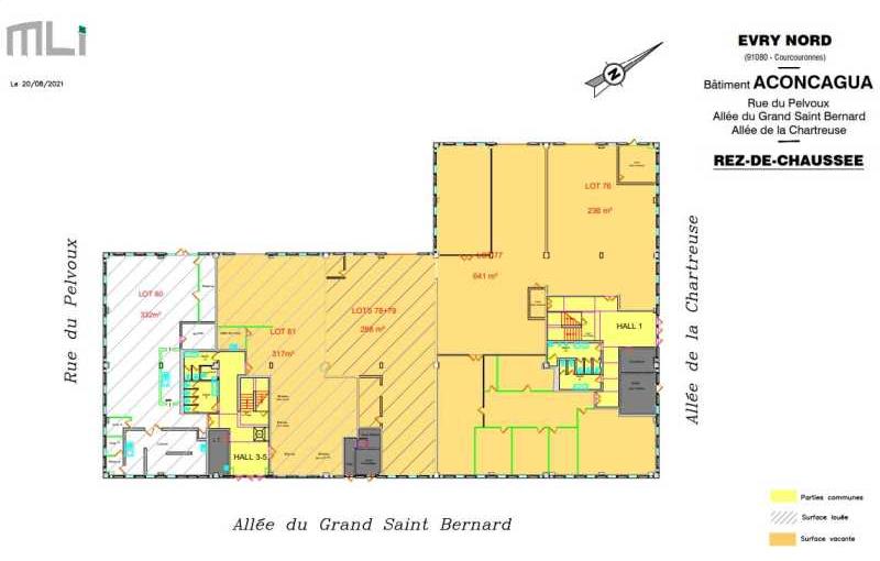 Location de bureau de 1 638 m² à Courcouronnes - 91080 plan - 1
