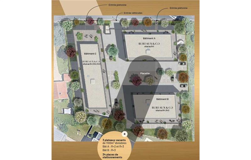 Location de bureau de 747 m² à Dardilly - 69570 plan - 1