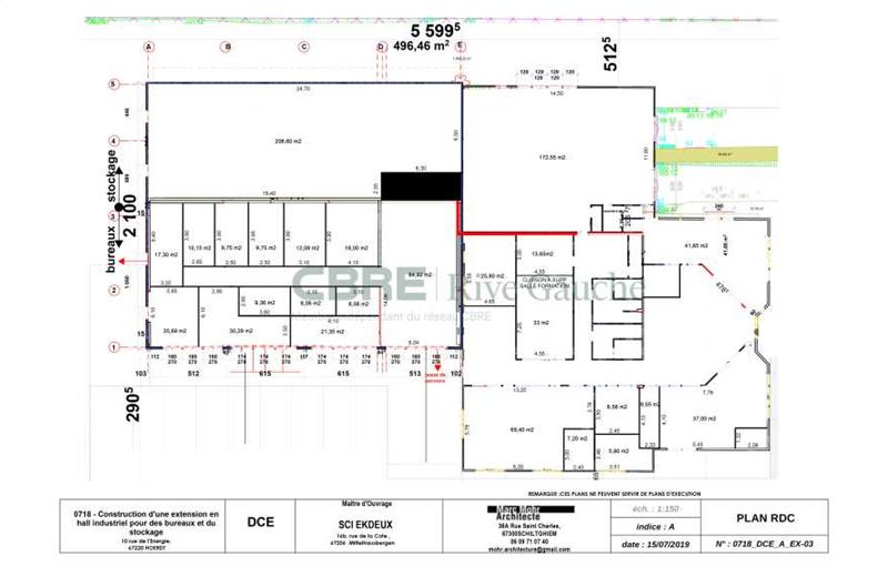 Location de bureau de 1 119 m² à Hoerdt - 67720 plan - 1