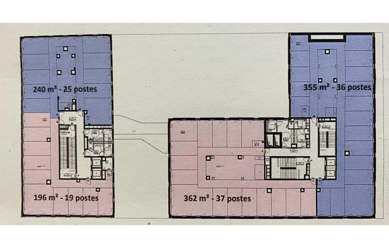 Location de bureau de 2 494 m² à Palaiseau - 91120 plan - 1
