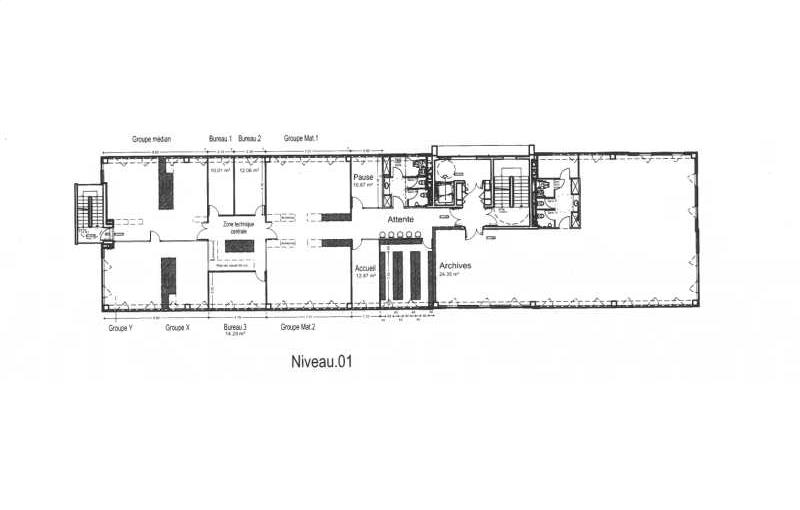 Location de bureau de 886 m² à Rennes - 35000 plan - 1