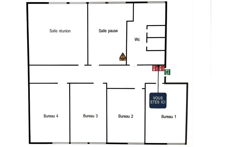 Location de bureau de 150 m² à Saint-Sébastien-sur-Loire - 44230 plan - 1