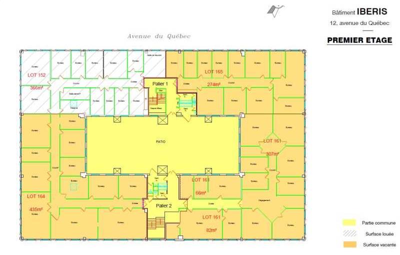 Location de bureau de 1 728 m² à Villebon-sur-Yvette - 91140 plan - 1