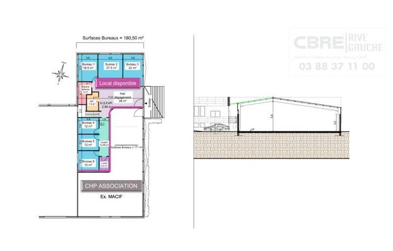 Location de local commercial de 180 m² à Hoenheim - 67800 plan - 1