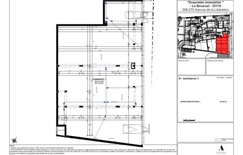 Location de local commercial de 327 m² à Le Bouscat - 33110 plan - 1