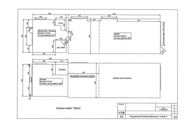 Location d'entrepôt de 168 m² à Pornichet - 44380 plan - 1