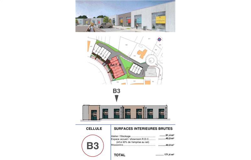 Location d'entrepôt de 172 m² à Pornichet - 44380 plan - 1