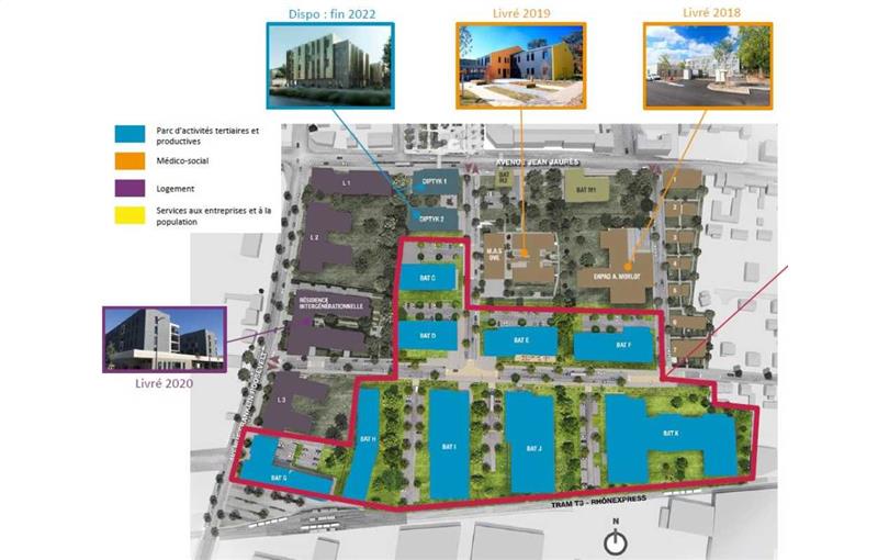 Bureau à vendre de 44 200 m² à Décines-Charpieu - 69150 plan - 1