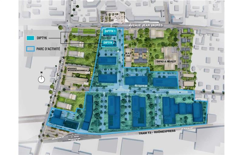 Bureau à vendre de 1 456 m² à Décines-Charpieu - 69150 plan - 1