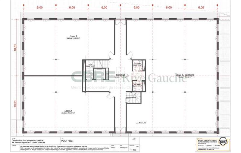 Bureau à vendre de 1 730 m² à Molsheim - 67120 plan - 1