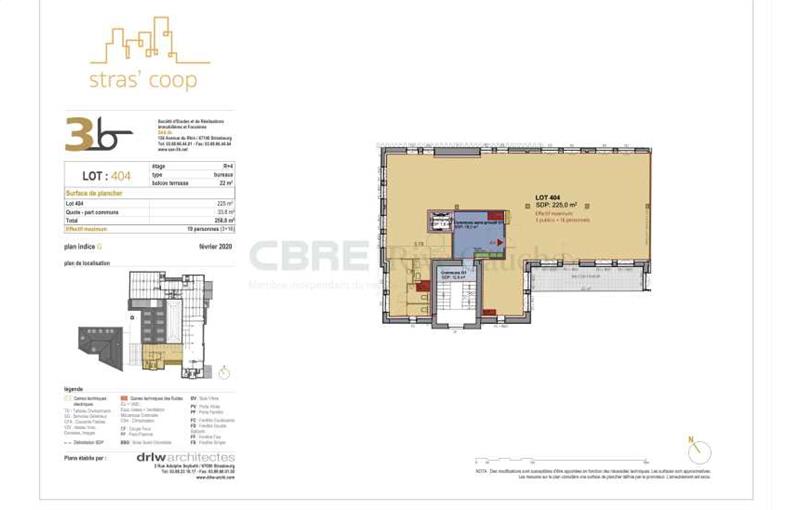 Bureau à vendre de 912 m² à Strasbourg - 67000 plan - 1