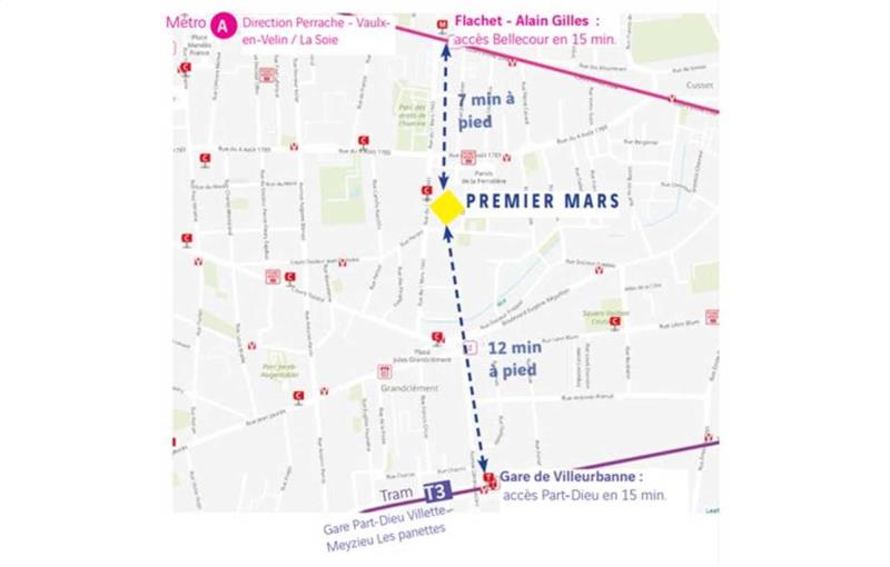 Bureau à vendre de 5 323 m² à Villeurbanne - 69100 plan - 1