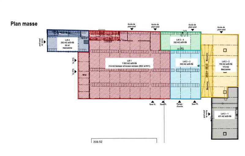 Entrepôt à vendre de 4 126 m² à Crémieu - 38460 plan - 1