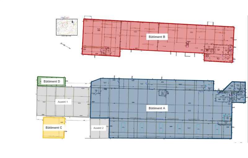 Entrepôt à vendre de 3 123 m² à Rillieux-la-Pape - 69140 plan - 1